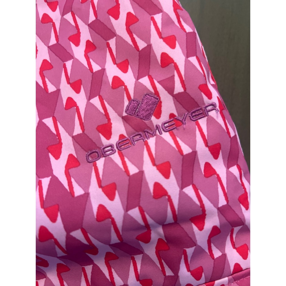 Obermeyer Kids Pink Heart Print I-Grow Snow Bibs Insulated Overalls‎ Size 2